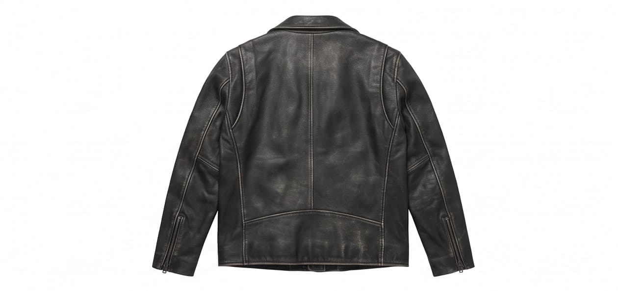 Stash Embroidered Leather Biker Jacket — image 2